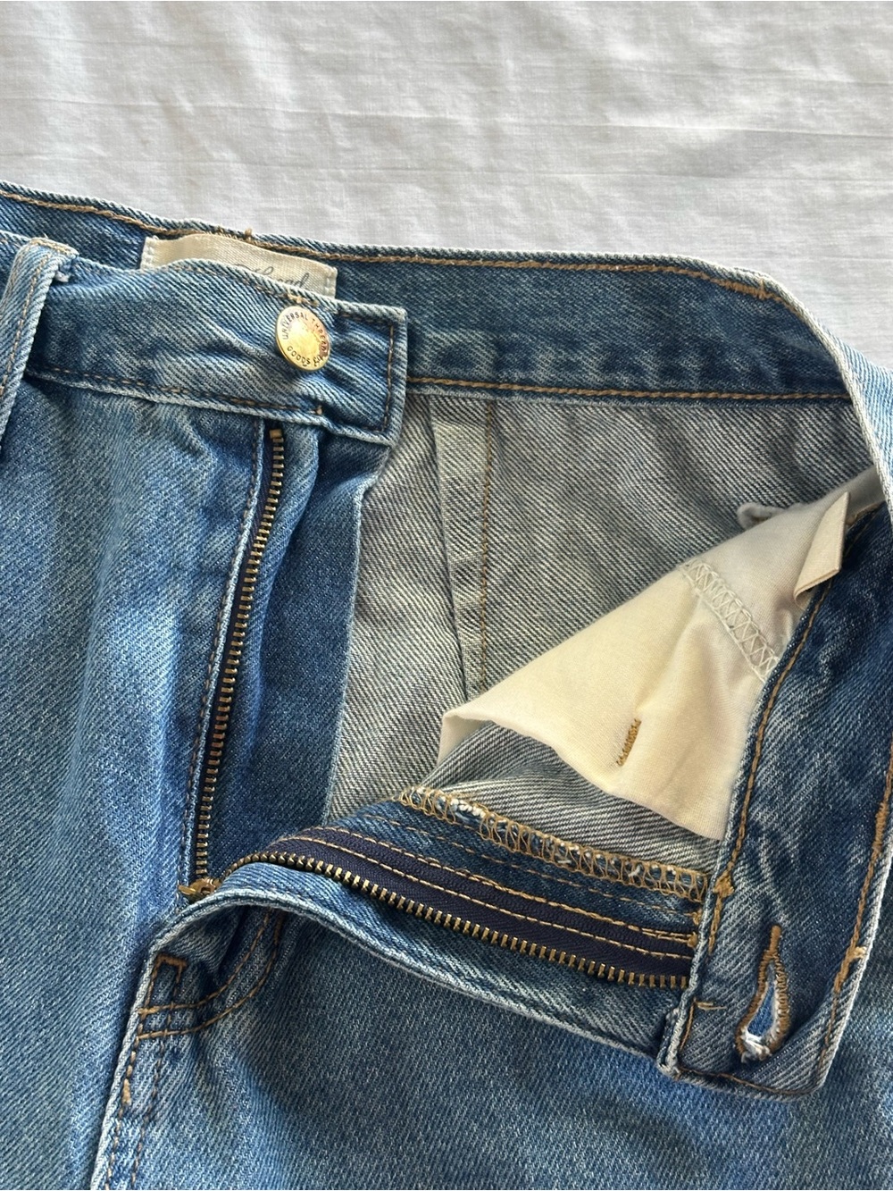 Universal Thread Wide Leg Cargo Jeans Women’s Size 2R Blue Y2K Utility Skater - Picture 5 of 13
